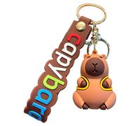 Generico Charmant porte-clés Capybara Porte-clés Capybara - Pendentif clé de bande dessinée pour poupée Capibara - Pendentif pour sac à main portable de 6,6 cm, B, riferimento alla descrizione