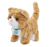 Genérico Chat en peluche électrique, 17 cm, jeu interactif de simulation - Jouet en peluche électrique chantant - pour garçons et filles amoureux des animaux de compagnie anniversaire