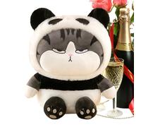 Generico Chat en Peluche - Peluche Chat Dessin animé, Design Chapeau Grenouille, Jouet Doux à étreindre, décoration pour et Voiture, Chambre d'enfant, Figurine décorative