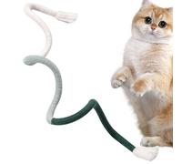 Generico Chat Wand Toys, jouets à cordes pour chats | Stick teaser rétractable avec corde de coton, de nettoyage des dents, teaser souple durable, câble de jeu pour animaux de compagnie