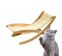 Genérico Chats Chats en sisal - Chaise pliante en bois massif pour chat, canapé et scratching Board | Lit inclinable, réglable pour utilisation en intérieur et extérieur, résistant aux déchirures
