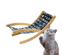Genérico Chats Chats en sisal - Chaise pliante en bois massif pour chat, canapé et scratching Board | Lit inclinable, réglable pour utilisation en intérieur et extérieur, résistant aux déchirures