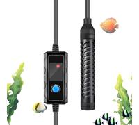 Generico Chauffage d'aquarium, 100 W, installation verticale, thermostat pour eau avec ventouses, pour aquariums d'eau et salée, tortues, reptiles, beta et bassins