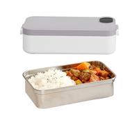 Genérico Chauffe-aliments électrique rechargeable avec batterie de 7 200 mAh, portable sans fil | Récipient en acier inoxydable 900 ml pour les voyages scolaires et le travail, auto-chauffage