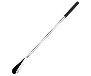 Genérico Chausse-pied rétractable - 31 x 4 cm en acier inoxydable long | Réglable de haute qualité | Hommes femmes | Bord poli doux | Chaussures faciles à utiliser