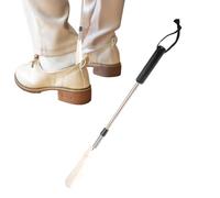 Genérico Chausse-pied télescopique - En acier inoxydable extensible, design flexible long, réglable à la forme de la chaussure, support confortable pour mettre les chaussures | Chausse-pied unisexe