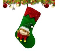 Genérico Chaussette de Noël - Sac de chaussette de Noël pour bonbons, décoration de Noël - Pour l'arbre familial, la maison, la cheminée, la fête