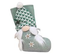 Generico Chaussettes de Noël - en Verte - Décorations de fête Ferre Ferre Arbre Porte - Superi Arriere Gift Invité Snack Dishers Maison Ornements Muraux Table Murale