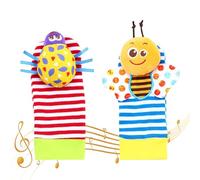 Genérico Chaussettes Jouets | Ensemble de Chaussettes en Peluche Douce pour | Mignon Dessin animé Bras Main Bracelet activité Interactive présent