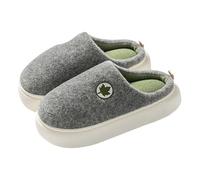 Generico Chaussons d'hiver confortables pour femme, chauds, doux et doux, pour la maison, en peluche, pantoufles de chambre, élégantes, lavables et silencieux, Sliders en mousse à mémoire de forme