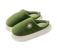 Generico Chaussons d'hiver confortables pour femme, chauds, doux et doux, pour la maison, en peluche, pantoufles de chambre, élégantes, lavables et silencieux, Sliders en mousse à mémoire de forme
