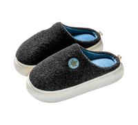 Generico Chaussons d'hiver confortables pour femme, chauds, doux et doux, pour la maison, en peluche, pantoufles de chambre, élégantes, lavables et silencieux, Sliders en mousse à mémoire de forme