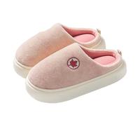 Generico Chaussons d'hiver confortables pour femme, chauds, doux et doux, pour la maison, en peluche, pantoufles de chambre, élégantes, lavables et silencieux, Sliders en mousse à mémoire de forme