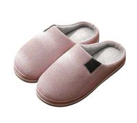 Generico Chaussons d'hiver pour femme, antidérapants, fermés à l'avant confortables, pantoufles de chambre douces, légères chaudes, chaudes, thermiques à mémoire de forme, fuzzy Sliders intérieur