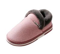 Generico Chaussons Poilu Femme Poilu Doux Fermé Devant Chaussons De Chambre Confortable En Peluche Hiver Pantoufles De Maison Fuzzy Thermique Silencieux Chaussures Lavables Mémoire Mousse Élégant