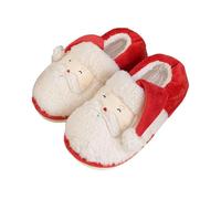 Generico Chaussons pour femme de Noël poilu Causal Chaussons pour femme de Noël chaudes, assiette pantoufle avec rennes slippers légère éponge chaussures couple pantoufles femme chaussures, Blanc, 36