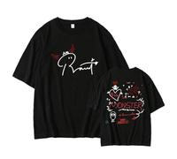 Generico Chemises en Coton Graffiti Mignon Chemises Imprimées HelloMonster Soutient Décontracté Hommes Femmes Été À Manches Courtes(Black 06,3XL)