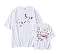 Generico Chemises en Coton Graffiti Mignon Chemises Imprimées HelloMonstie Soutient Décontracté Hommes Femmes Été À Manches Courtes(White 04,4XL)