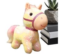 Generico Cheval de Peluche,Poupées Douces Collectionnables avec Paillettes, Taille 15 Centimètres | 2026 Année du Cheval Jouet Doux | pour le Nouvel An Chinois Maison de classe Asile Voyage et Voiture