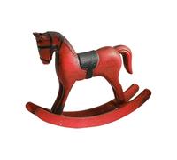 Genérico Cheval debout avec effet bois - Statue décorative de cheval - Chevaux à bascule pour la maison et le jardin - Figurine créative animale avec une main d'œuvre fine, outil d'enseignement et