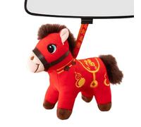 Generico Cheval du Nouvel an Chinois, Mignon et Doux Objet de Collection Portable, Cheval en Peluche - pour Voiture, Sacs, Tables à Manger, Maison, école, Bureaux, café