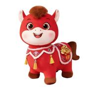 Generico Cheval en peluche, 20 cm, design chinois, cheval adorable en peluche, pour et garçons, fêtes du Nouvel An chinois, cadeaux pour fêtes, décoration de maison et de