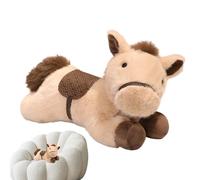 Generico Cheval en peluche | 30 cm en peluche couchée douce et adorable | Jouets de cheval doux, pour adultes, , collectionneurs, jeu symbolique cadeau anniversaire du Nouvel An