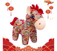 Genérico Cheval en Peluche - Décoration Douce Traditionnelle - en Peluche de l'année du Cheval | pour canapé, lit, Bureau, fête, sœurs, Amis, collectionneurs, Petite Amie