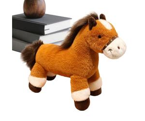 Generico Cheval en Peluche - Mascotte Année du Cheval 2026 | Animal Doux Peluche,pour Adultes Maternelle Maison Bureau Table De Chevet Étagère Fête Printemps Fête