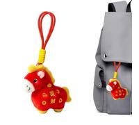 Genérico Cheval en peluche | Pendentif de sur le thème chinois | Porte-clés en peluche pour fêtes d'anniversaire, Noël, Nouvel An et printemps pour la maison, sac à main ou sac à main