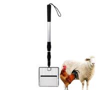 Generico Chicken Poop Scoop - Metal Chicken Coop Rake | Stretch Litter Scoopp, Chickens Coop Accessories, Scoop for Separating Poop And Debris, Easy Cleaning of Poultry Yard Litter Box