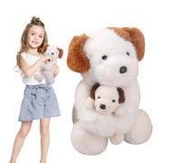 Generico Chien en Peluche | 30 cm Jouet Relaxant - Chien en Peluche Tenant dans Le Bras Un Chiot Doux | pour Adultes Filles Petite Amie Saint Anniversaire Canapé Chambre de Voiture