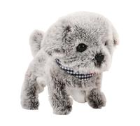 Generico Chien robot réaliste - Peluche interactive 16 x 15 x 9,5 cm, chiot qui aboie et coure, jouet électronique pour garçons et filles, maison, chambre d'enfant, salon, chambre à coucher