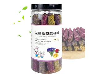Genérico Chinchillas rougeâtres de 18 pièces Chew de lapin, lapins, cochons d'Inde | Santé Traite la dentition avec pétales de calendula, rose
