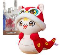 Genérico Chinese Snake Peluche - Year of the Snake Mascot | 2025 Snake Stuffed Animal | Chinese Snake Plush Toy Creative Peluche Toys Snake Year Cartoon Chinese Style Mascot Peluche Jouet