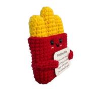 Generico Chips de soutien émotionnel, jouet tricoté positif, Chips tricotés tricotés, Jouet de frites drôle de frites travaillées avec billet positif, meubles