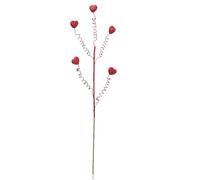Generico Choix pour tige artificielle en forme de cœur avec baies rouges | Décorations de fleurs artificielles pour mariage, fête, centre de table, proposition de Saint et Noël