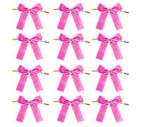 Generico Christmas Bows - 3,35 x 3,35 pouces, ruban Bow, Lightweight | Comfortable Red Bows, Burgundy for Christmas Tree Garland Wreath Gift Wrapping Indoor Outdoor Holiday Wedding Party Decoration