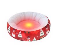 Generico Christmas Cat Bed - Christmas Calming Comfortable Pet Sofa | Comfortable Christmass Pet Sofa | Pets Kitten Fuzzy Sleeping Mat For Dorm, Apartment, Bedroom, Living Room, Balcony