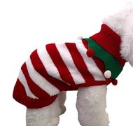 Generico Christmas Dog Sweater Warm, Striped Dog Sweatshirt For Winter, Breathable Pet Pullover Knitwear, Dog Costume for Christmas Holiday, Warm Dog Knitwear For Winter,