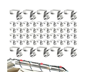 Genérico Christmas Light Clip | 50 pcs Weatherproof Gutter Hooks Hanging String Lamp | Adhésives Strips Lights for Patio Wall Ceiling Picture Tree Plants Outside