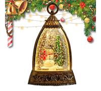 Genérico Christmas Snow Globe Lights | Lanterne de neige d'hiver | Battery Operated Night Light with Music For Thanksgiving Holiday Birthday Party Offices Home Room Desk Seniors Yard Farm