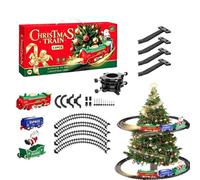 Genérico Christmas Train Set électrique Père Noël Interactive Track Toys | Kids Holiday Tree Railway Train Set f r Home Daily Classroom Playroom Daycare Birthday Party