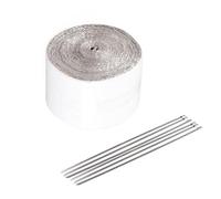 Generico Cinta résistant à la chaleur Para Tube- Cinta résistant à la chaleur Tube | Ruban en feuille d'aluminium doré résistant à la chaleur | Ruban adhésif isolant thermique imperméable et durable