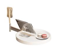 Generico Circle Desk - Table pliante pivotante à 180 degrés, console murale, table moderne compacte fixée au mur | Table de chevet flottante, plateau de petit-déjeuner pour séjour