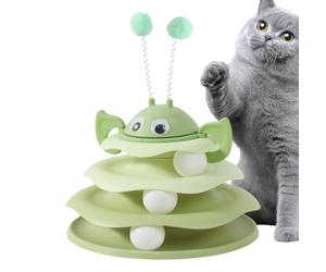 Generico Circuit Jouet pour chat Jeu interactif à 3 couches Activité amusante pour chatons Exercice amusant Boule mobile durable | Pour salon, chambre, appartement, séminaire