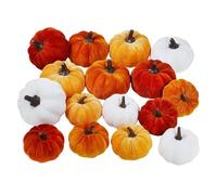 Genérico Citrouille en velours pour Halloween | Ensemble artificiel de 16 pièces pour Halloween automne citrouilles décoratives | Décoration d'intérieur pour jardins extérieurs et fenêtres avant