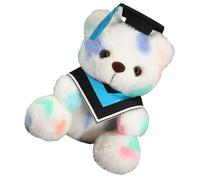 Generico Classe de Remise des diplômes d'ours de 2024-9 Pouces de Graduation de Graduation Arc-en- | 2024 Ours en Peluche de Remise des diplômes avec Chapeau de Robe pour Fournitures de fête, Amis