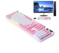 Genérico Clavier de jeu RGB - Résistant aux déversements - 43,5 cm nti -Fantasma | ABS USB Wired Computer Keyboard Ordinateur PC, Laptop, et Violet