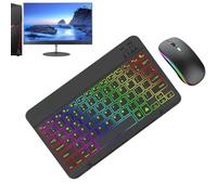 Genérico Clavier et Combo sans fil - Anti-poussière et portable - 2 modes de clés avec 7 couleurs - Clavier d'ordinateur pour gameplay, affaires, école, bureau